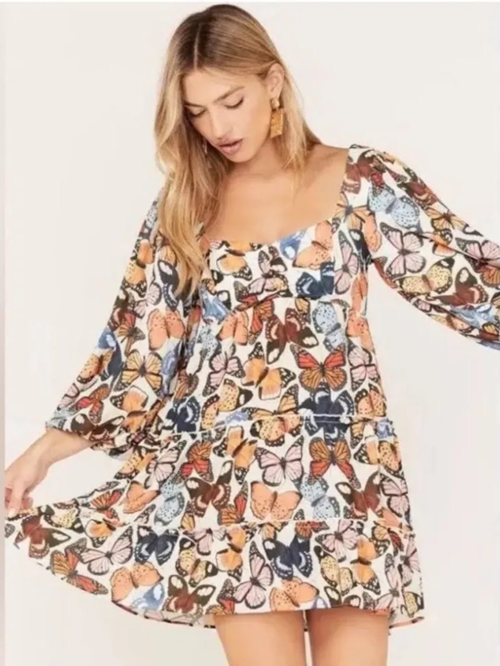 Show Me Your Mumu Marsha Mini Dress - Social Butterfly (Large)